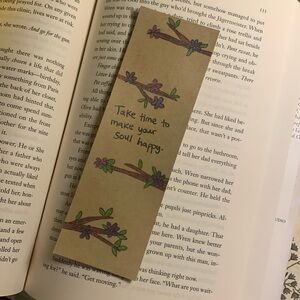 Simple Floral/Quote Bookmark